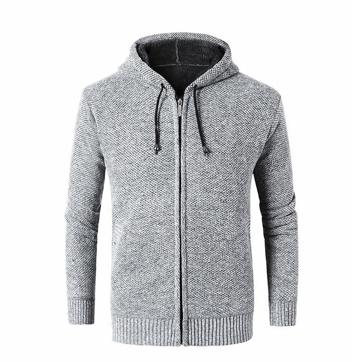 Men's modern cardigan with hood and soft lining Lisslune