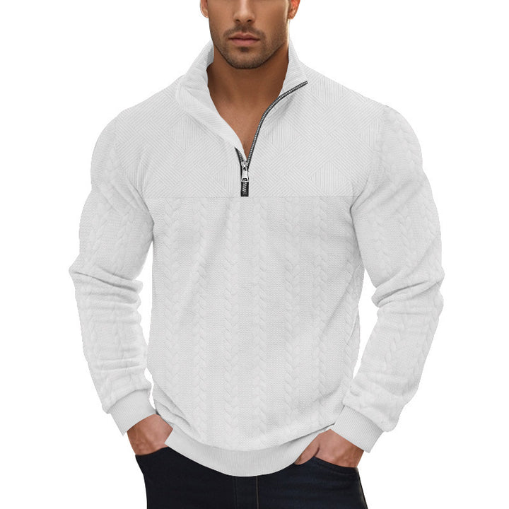 Men's knit sweater with modern zipper and structured design Lisslune