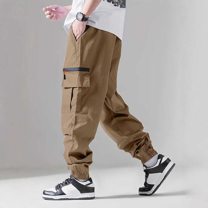 Men's Cargo Pants with Elastic Waistband Lisslune