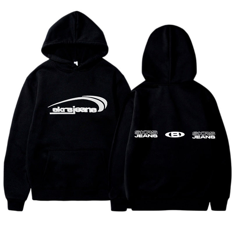 Women's hooded sweatshirt with modern logo design and practical kangaroo pockets Lisslune