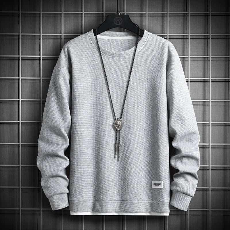 Men's Casual Sweatshirt with Textured Fabric and Modern Cut Lisslune