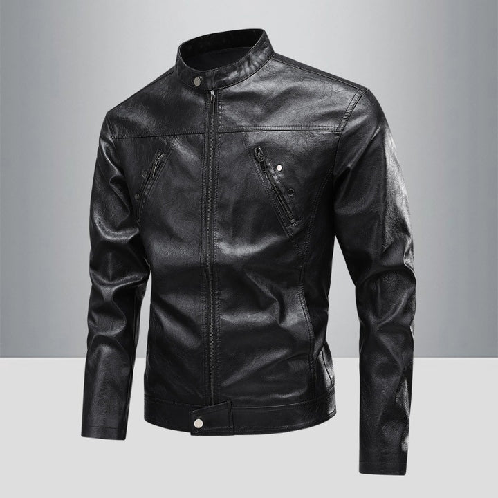 Men's Stylish Synthetic Leather Jacket In Elegant Design Lisslune