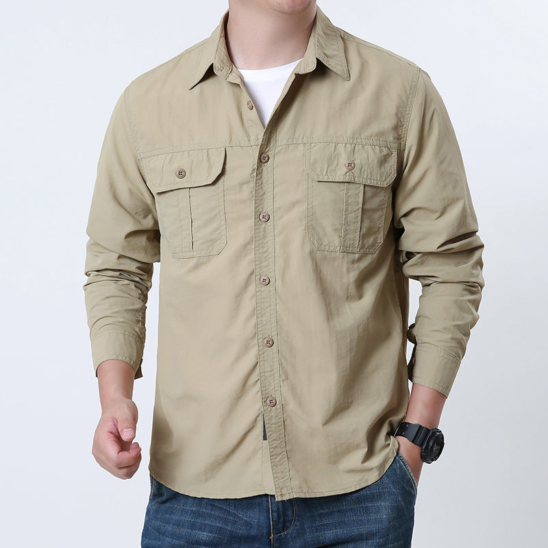 Men's ergonomic outdoor shirt with breathable properties and quick-drying material Lisslune