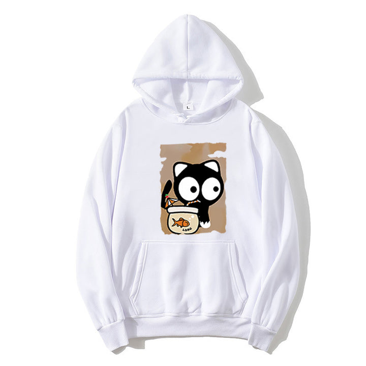 Women's hooded sweatshirt with cute cat design Lisslune