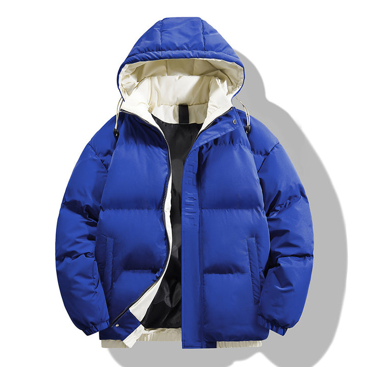 Men's fashionable quilted winter jacket with removable hood and insulating lining Lisslune
