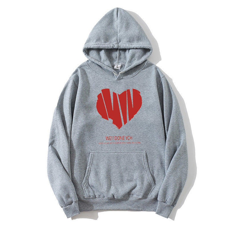 Women’s hoodie with creative heart design and stylish lettering Lisslune