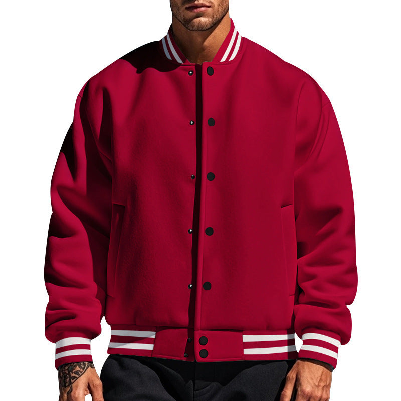 Men's Sporty College Jacket with Fashionable Collar Lisslune
