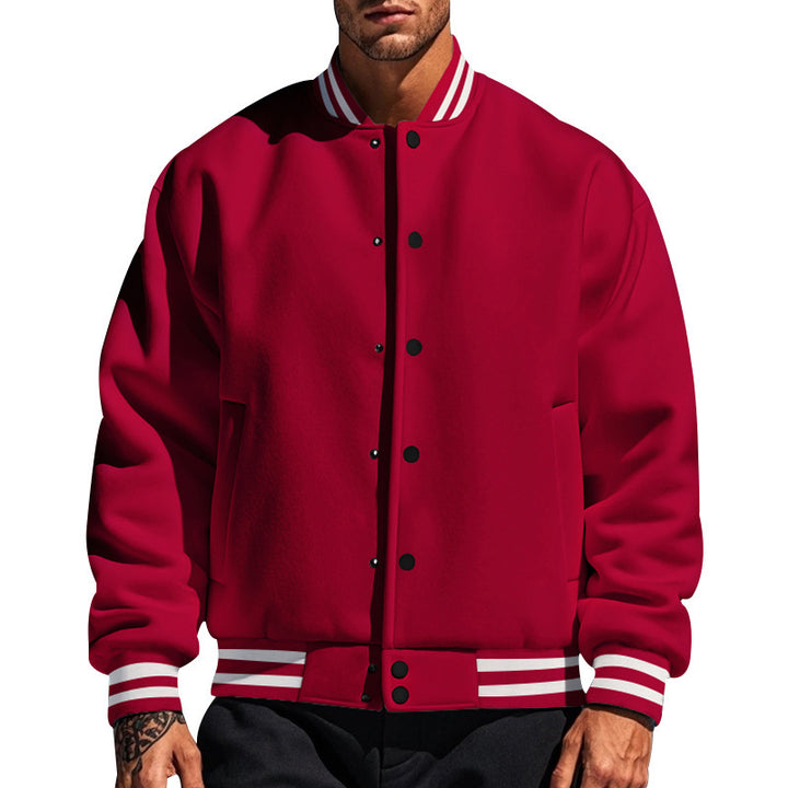 Men's Sporty College Jacket with Fashionable Collar Lisslune