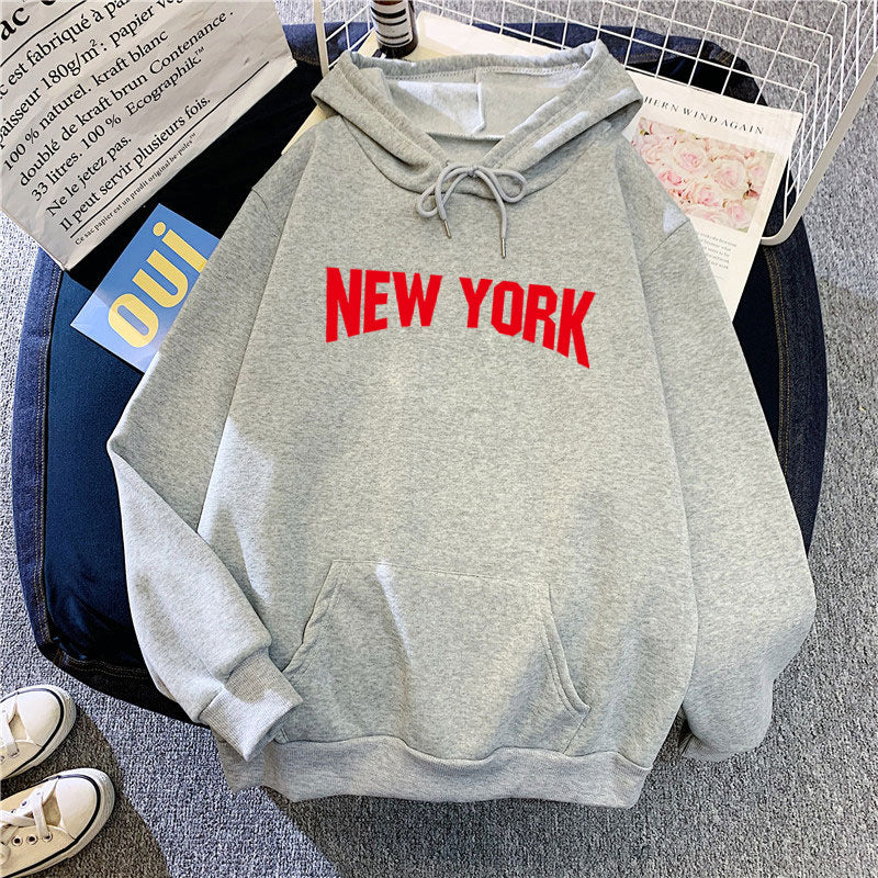 Women's hoodie with stylish New York design Lisslune