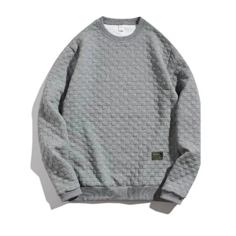 Men's sweatshirt with textured design and modern round neckline Lisslune