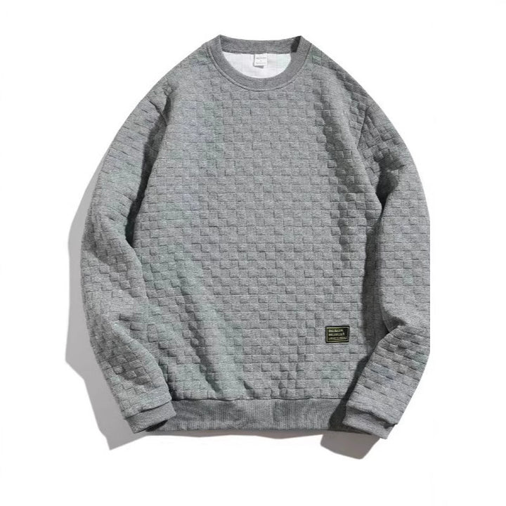 Men's sweatshirt with textured design and modern round neckline Lisslune