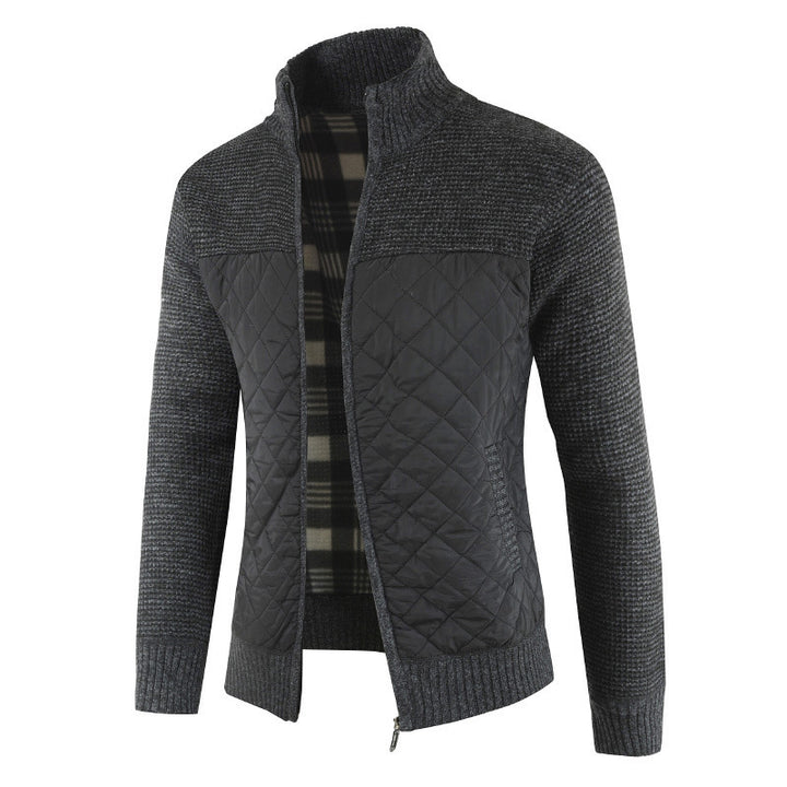Men's quilted jacket with knit details Lisslune
