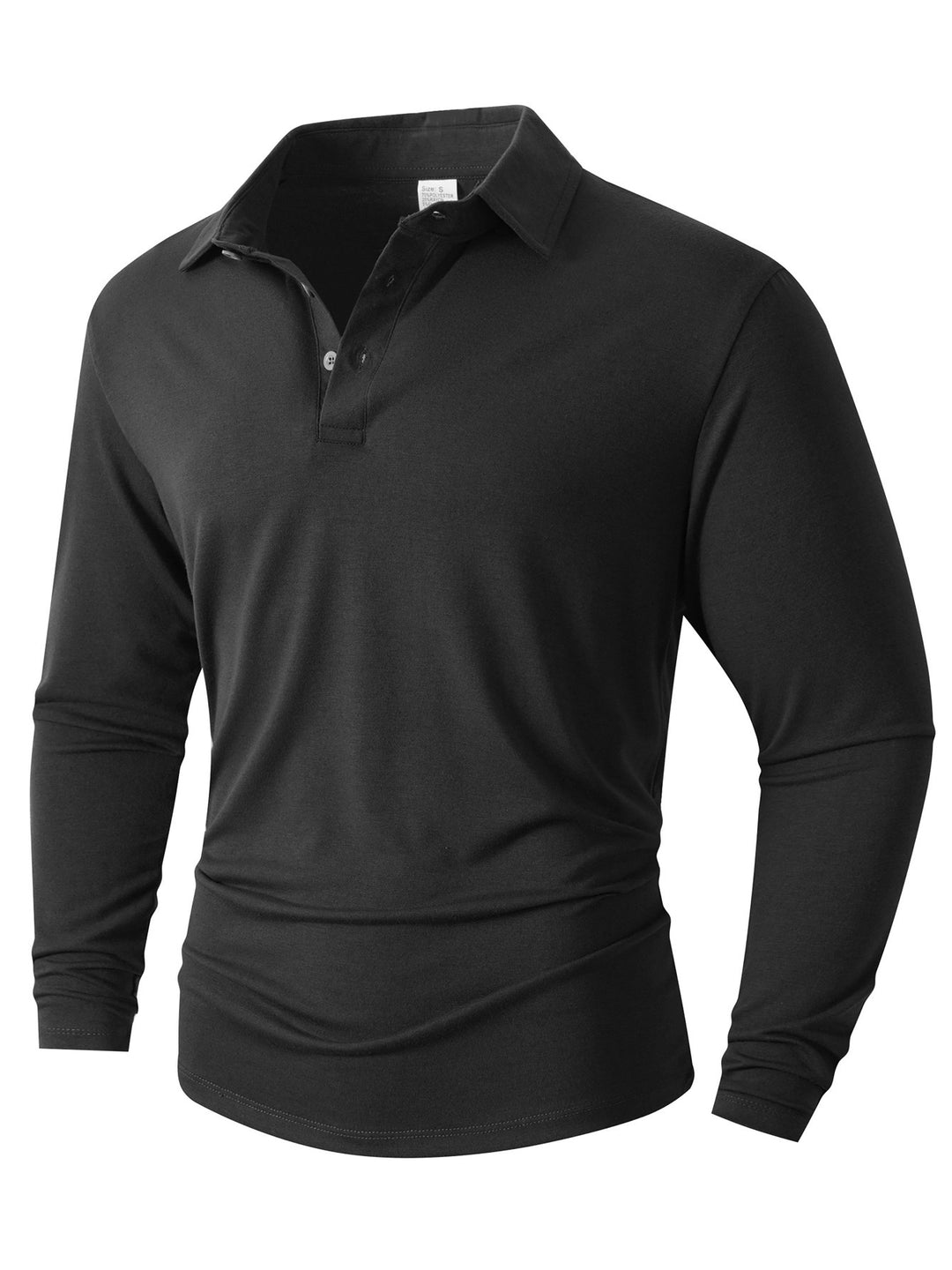 Men's Long Sleeve Polo Shirt with Modern Cut Lisslune