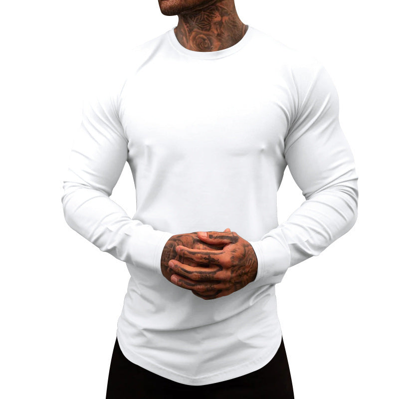 Men's long sleeve shirt made of soft cotton blend with modern cut and round neck Lisslune