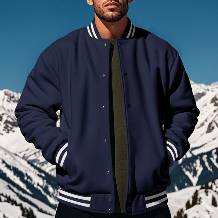 Men's sporty college jacket with contrast details Lisslune