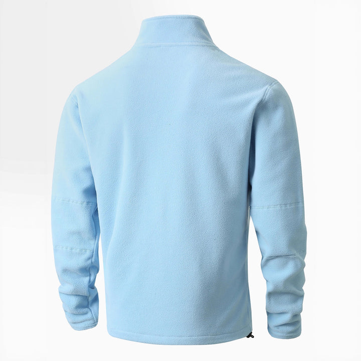 Men's fleece pullover with practical zipper elements and high collar Lisslune