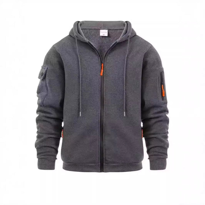 Men's functional hoodie jacket with practical zip pockets Lisslune