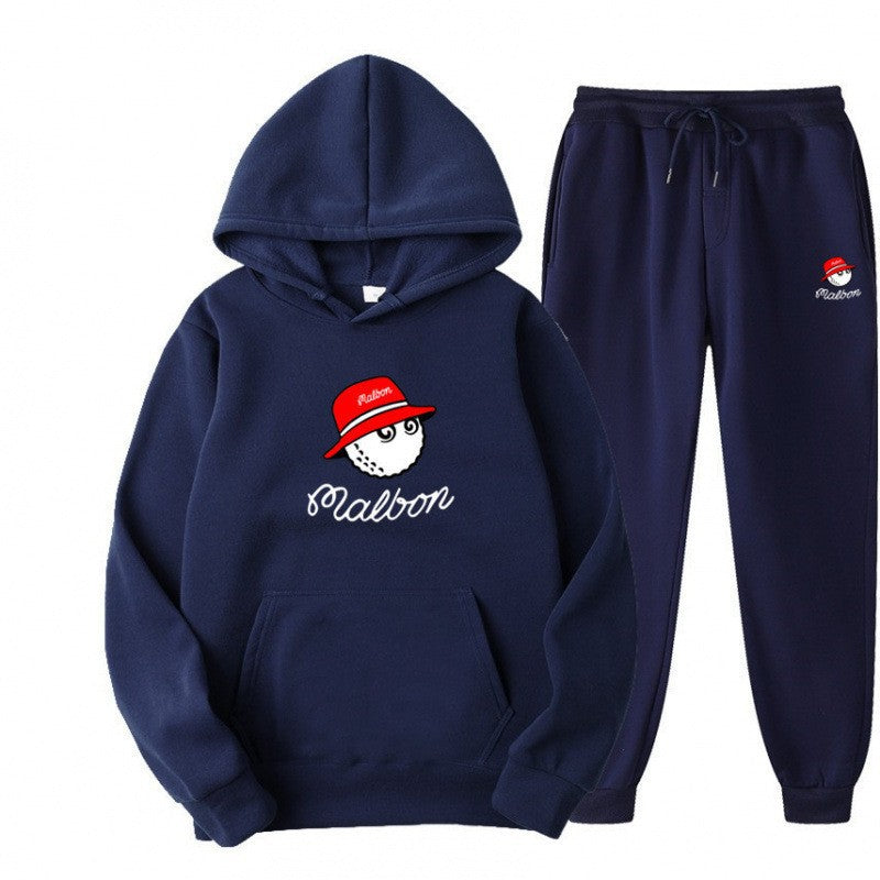 Women's leisure hoodie suit with playful graphic design and practical pockets Lisslune