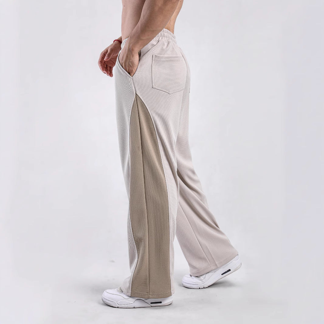 Men's sporty leisure pants with side ventilation openings and elastic waistband Lisslune