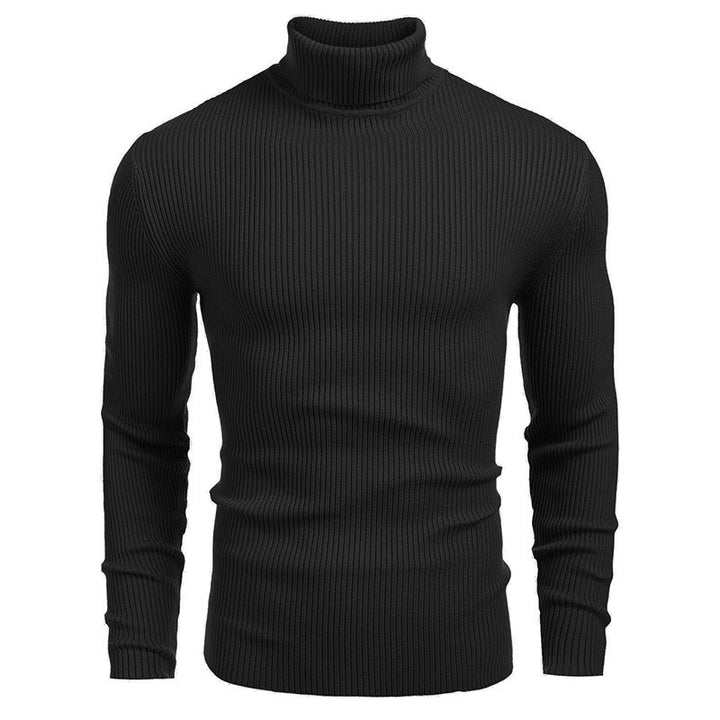 Men's elegant turtleneck sweater made of ribbed knit Lisslune