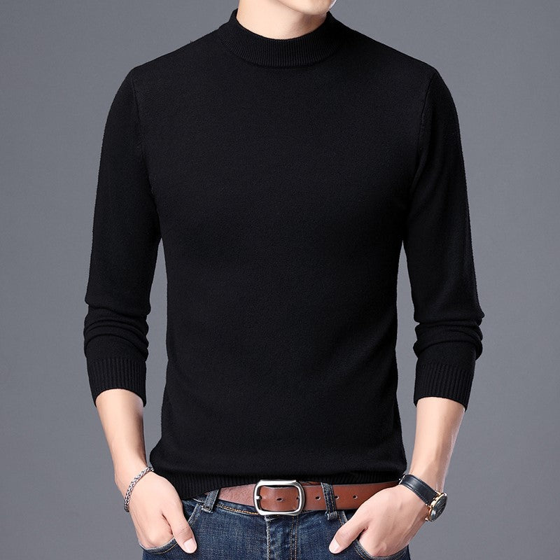 Men's High-Quality Turtleneck Sweater Made of Fine Knit Lisslune
