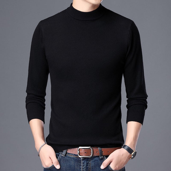 Men's High-Quality Turtleneck Sweater Made of Fine Knit Lisslune