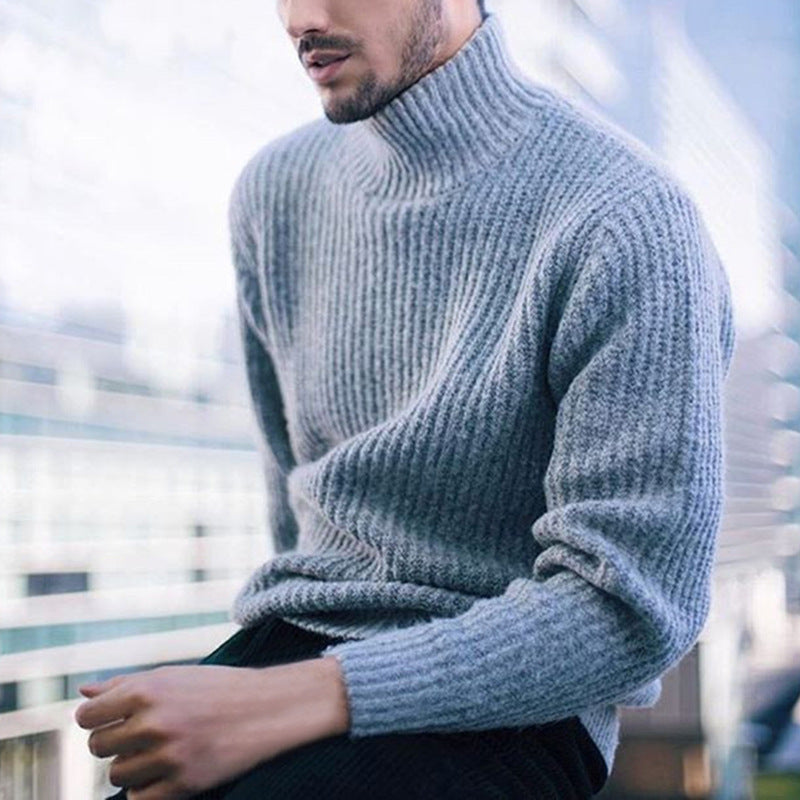 Men's turtleneck sweater made of high-quality wool Lisslune