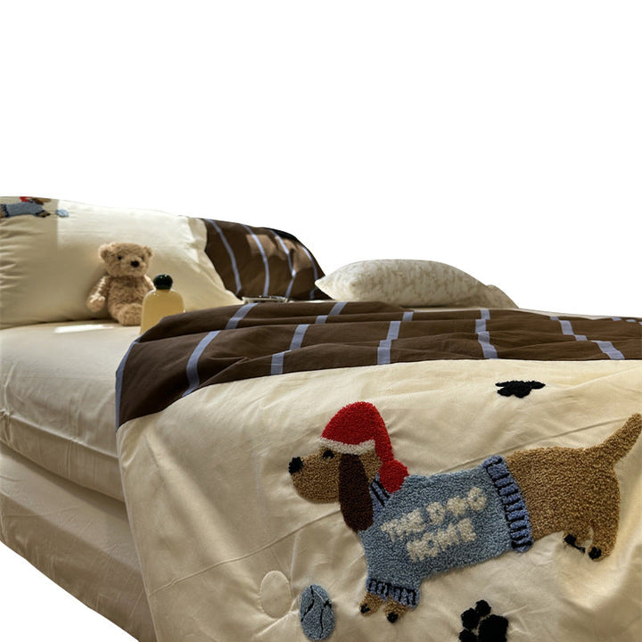 Rynx | Cotton Summer Cool Quilted Blanket Washable Pure Cotton Climate Blanket Four-Piece Set Single Double Quilt 2 M Bedding Set