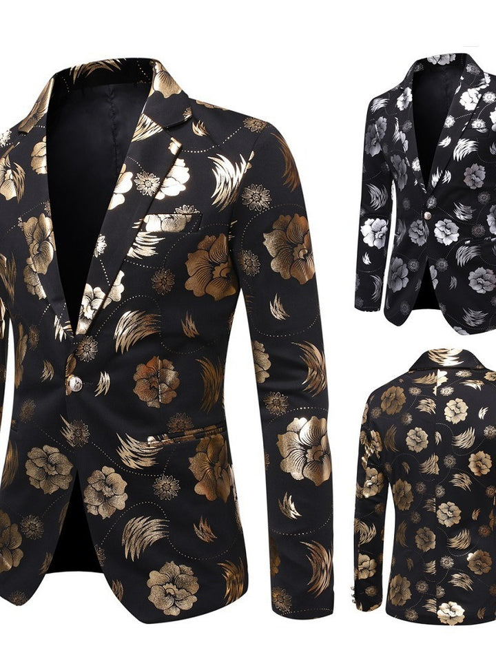 Men's elegant blazer with luxurious floral pattern Lisslune