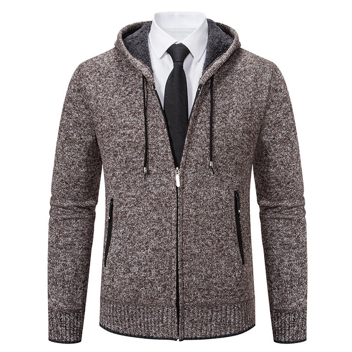 Men's cardigan with hood and soft inner lining Lisslune