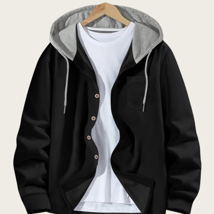 Men's lightweight jacket with integrated hood and practical pockets Lisslune