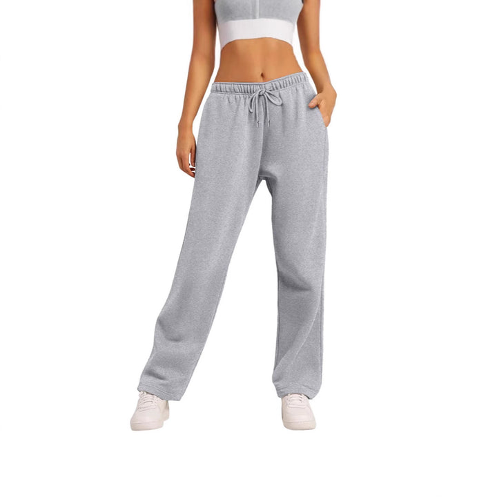 Women's wide casual pants with elastic waistband and practical side pockets Lisslune 1773783716