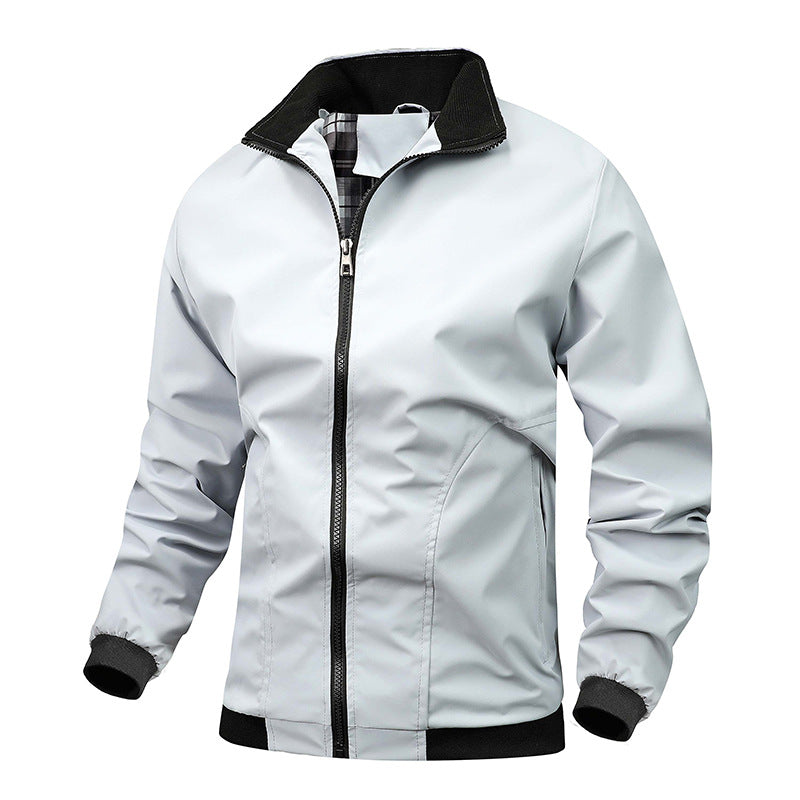 Men's Functional Transition Jacket with Soft Stand-Up Collar Lisslune