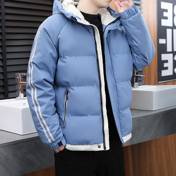 Men's Sporty Down Jacket with High Collar Lisslune