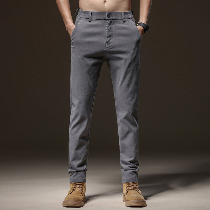 Men's Elegant Casual Trousers with Slim-Fit Cut and Practical Pockets Lisslune