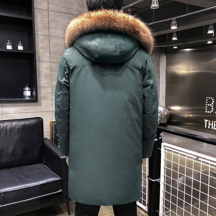 Men's insulated winter jacket with removable hood Lisslune