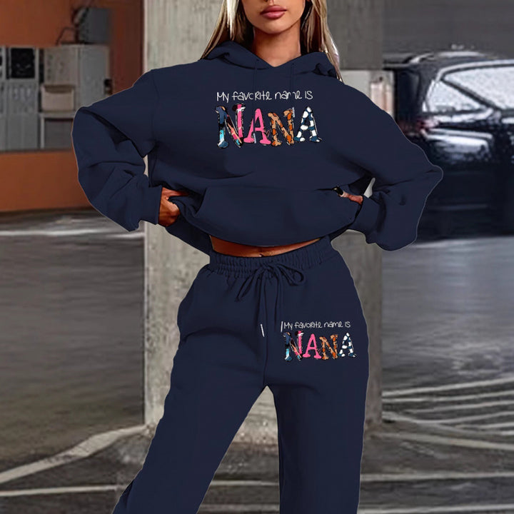 Women's tracksuit with creative lettering and comfortable fit Lisslune