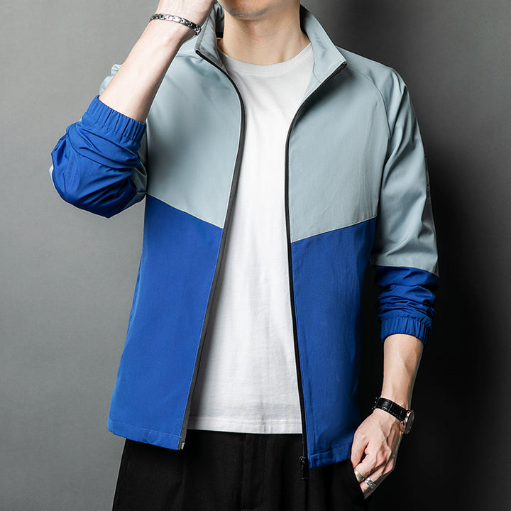 Men's sporty transitional jacket with elastic cuffs and reflective details Lisslune