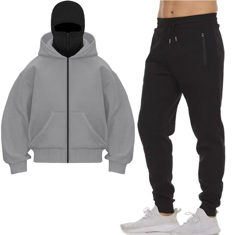 Women's hooded sweat jacket with practical continuous zipper placket and large pockets Lisslune