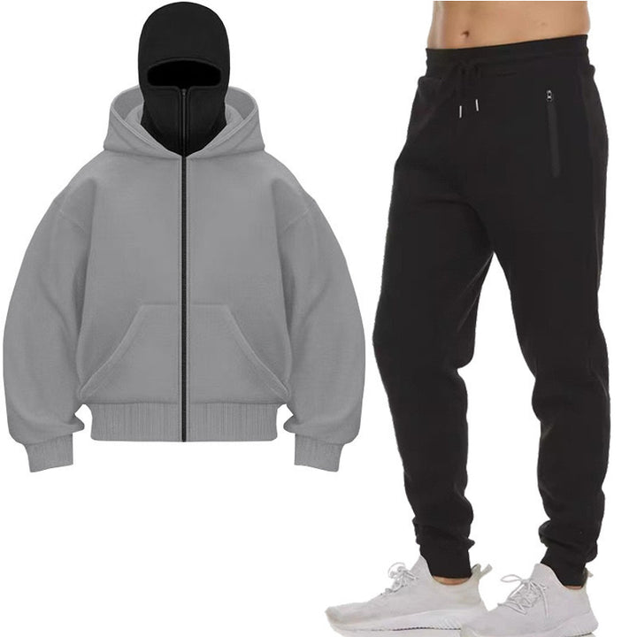 Women's hooded sweat jacket with practical continuous zipper placket and large pockets Lisslune