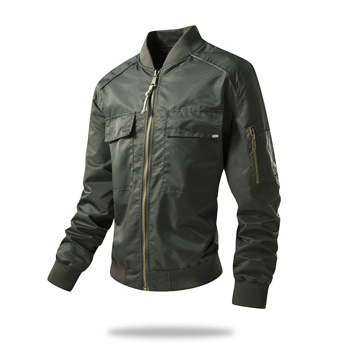 Men's Bomber Jacket with Practical Pockets and Breathable Material Lisslune