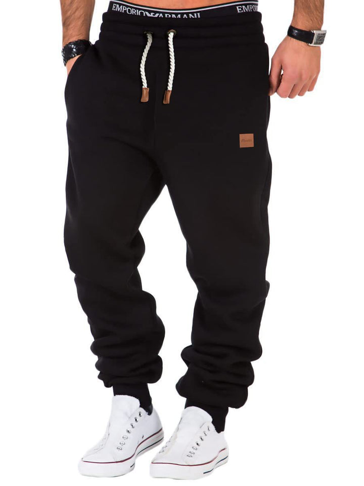 Men's comfortable leisure jogging pants with elastic waistband and practical pockets Lisslune