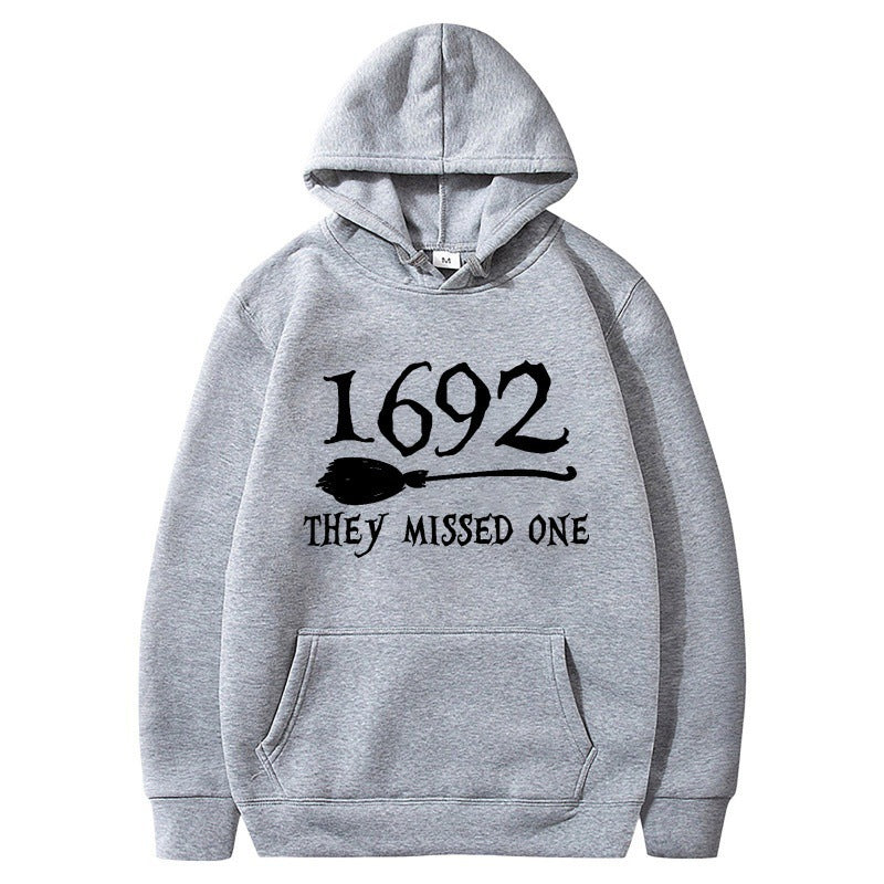 Women’s hooded sweatshirt with creative Halloween motif and loose fit Lisslune