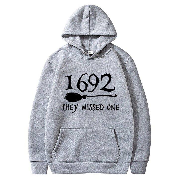 Women’s hooded sweatshirt with creative Halloween motif and loose fit Lisslune