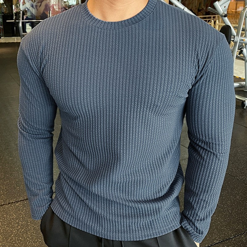 Men's long-sleeve shirt with textured design and modern cut Lisslune