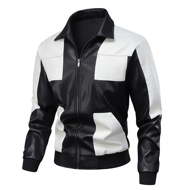 Men's Stylish Synthetic Leather Jacket In Sporty Design Lisslune