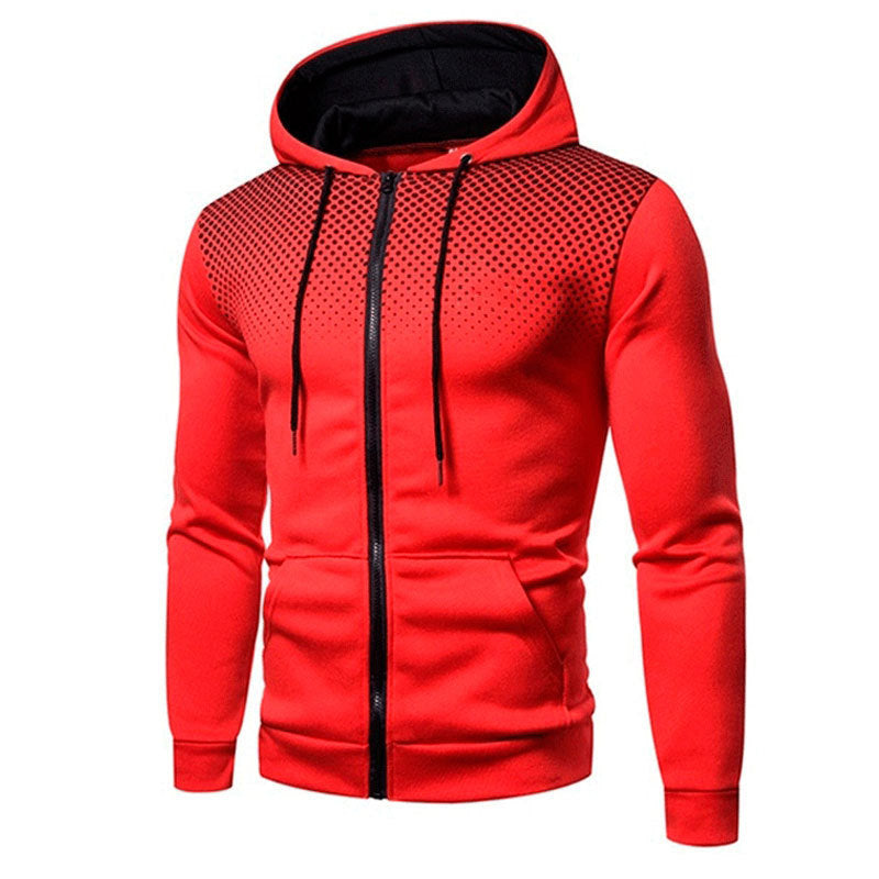 Men's sporty hoodie jacket with full zip and practical pockets Lisslune