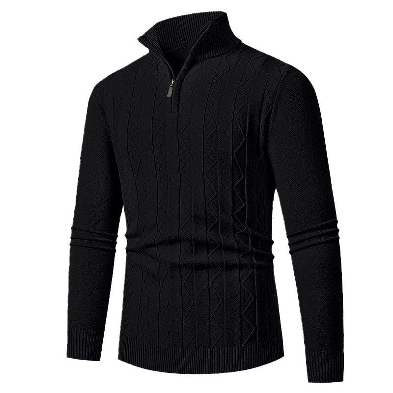 Men's elegant turtleneck sweater with textured design Lisslune
