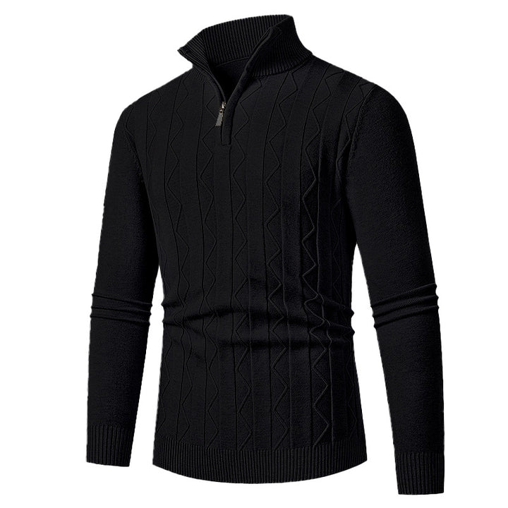 Men's elegant turtleneck sweater with textured design Lisslune