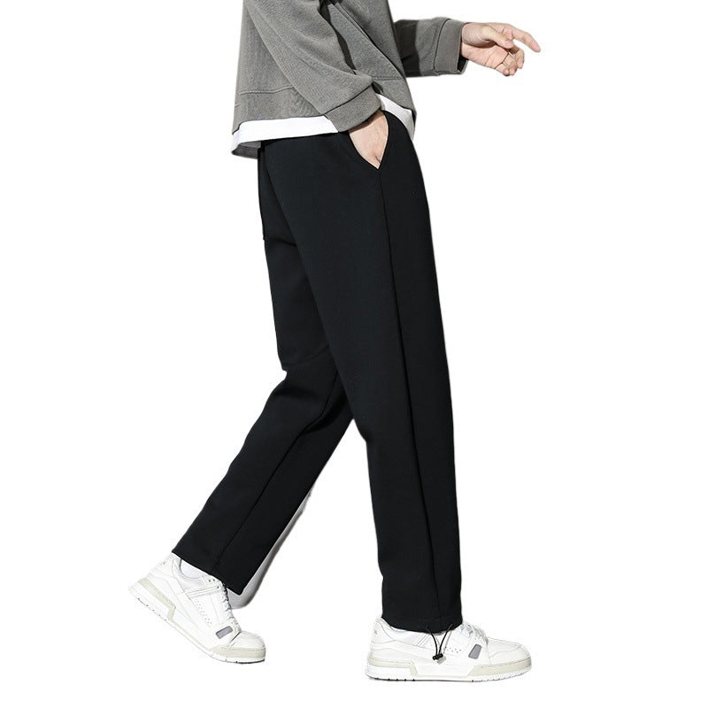 Men's casual jogging pants with elastic waistband and side zip pockets Lisslune